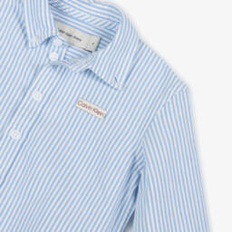 Calvin Klein-قميص أوكسفورد كلاسيكي مخطط للأولاد | Childrensalon Outlet