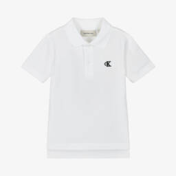 Calvin Klein-Классическая белая рубашка поло для мальчиков | Childrensalon Outlet