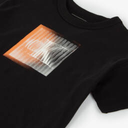 Calvin Klein-Футболка из хлопка черная для мальчиков | Childrensalon Outlet