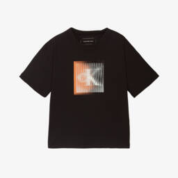Calvin Klein-Футболка из хлопка черная для мальчиков | Childrensalon Outlet