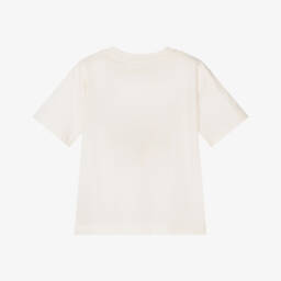 Calvin Klein-Boys Creamy Cotton Tee with Bold Print | Childrensalon Outlet