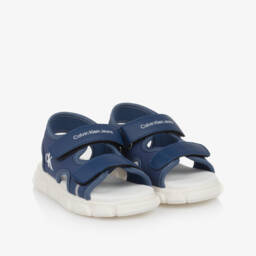 Calvin Klein-Boys Durable Blue Strap Sandals | Childrensalon Outlet
