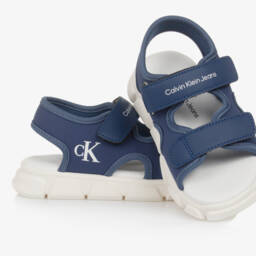 Calvin Klein-Boys Durable Blue Strap Sandals | Childrensalon Outlet