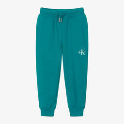Calvin Klein-Boys Green Cotton Joggers | Childrensalon Outlet