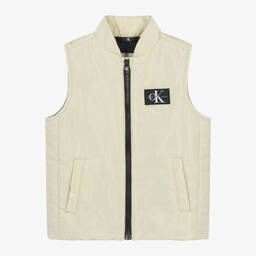 Calvin Klein-Boys Green Zip-Up Gilet | Childrensalon Outlet