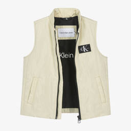 Calvin Klein-Boys Green Zip-Up Gilet | Childrensalon Outlet