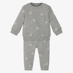 Calvin Klein-Boys Grey Organic Cotton Tracksuit | Childrensalon Outlet
