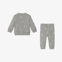 Calvin Klein-Boys Grey Organic Cotton Tracksuit | Childrensalon Outlet