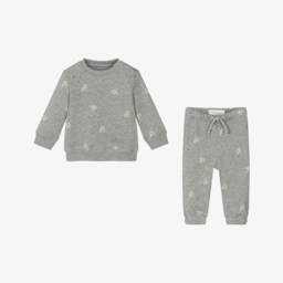 Calvin Klein-Boys Grey Organic Cotton Tracksuit | Childrensalon Outlet
