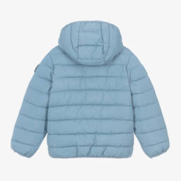 Calvin Klein-Boys Hooded Blue Puffer Coat | Childrensalon Outlet