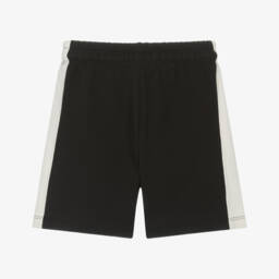 Calvin Klein-Boys Ivory-Trimmed Black Knit Shorts | Childrensalon Outlet
