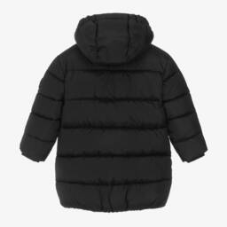 Calvin Klein-Boys Quilted Black Hooded Coat | Childrensalon Outlet