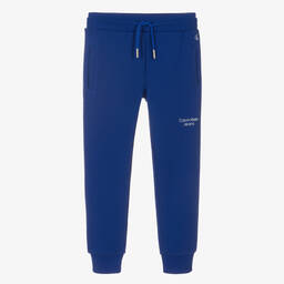 Calvin Klein Jeans-Boys Royal Blue Cotton Joggers | Childrensalon Outlet