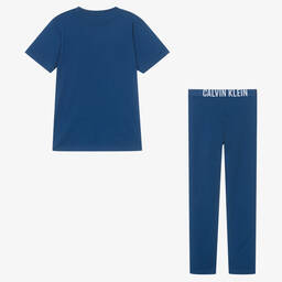 Calvin Klein-Boys Royal Blue Cotton Pyjamas | Childrensalon Outlet