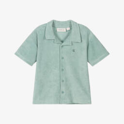 Calvin Klein-Boys Sea Green Towelling Top | Childrensalon Outlet