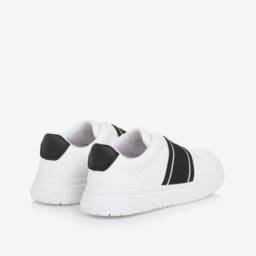 Calvin Klein-Boys' Sleek White Elastic Sneakers | Childrensalon Outlet