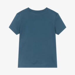 كالفين كلاين-تيشيرت قطني ناعم أزرق للأولاد | Childrensalon Outlet