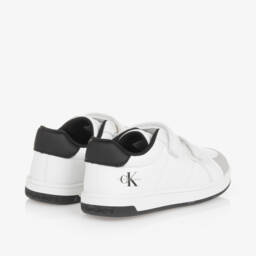 كالفين كلاين-حذاء رياضي جلد صناعي لون أبيض | Childrensalon Outlet