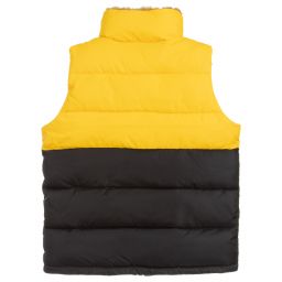 Calvin Klein Jeans-Boys Yellow & Black Gilet | Childrensalon Outlet