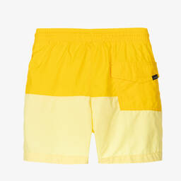 Calvin Klein-Boys Yellow Logo Swim Shorts | Childrensalon Outlet