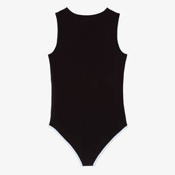 Calvin Klein-Girls Black Cotton Bodyvest | Childrensalon Outlet