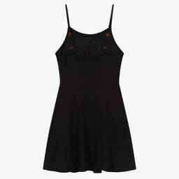 كالفين كلاين-Girls Black Cotton Dress | Childrensalon Outlet