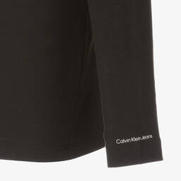 Calvin Klein-Черная хлопковая водолазка для девочек | Childrensalon Outlet