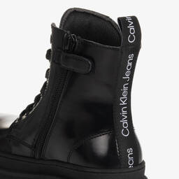 Calvin Klein-Черные ботинки из искусственной кожи | Childrensalon Outlet