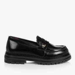 كالفين كلاين-لوفرز جلد صناعي لون أسود للبنات | Childrensalon Outlet