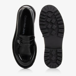 كالفين كلاين-لوفرز جلد صناعي لون أسود للبنات | Childrensalon Outlet