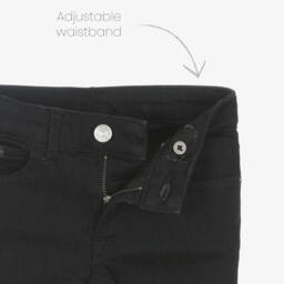 Calvin Klein-Girls Black Flared Denim Trousers | Childrensalon Outlet