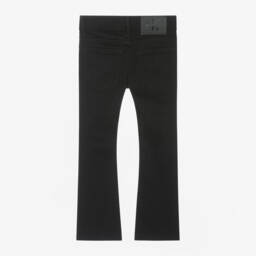 Calvin Klein-Girls Black Flared Denim Trousers | Childrensalon Outlet