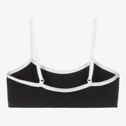 كالفين كلاين-توب براليت قطن جيرسي لون أسود للبنات | Childrensalon Outlet