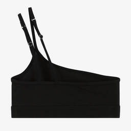 Calvin Klein-Girls Black One Shoulder Bralette | Childrensalon Outlet