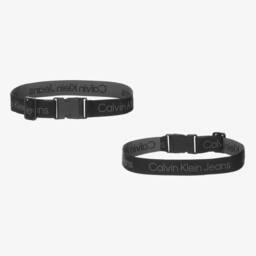 Calvin Klein-Girls Black Padded Belt Jacket | Childrensalon Outlet