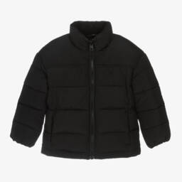 Calvin Klein-Girls Black Padded Belt Jacket | Childrensalon Outlet