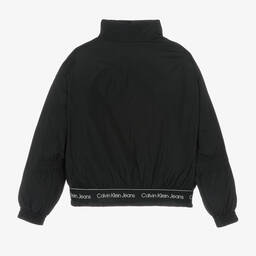 Calvin Klein Джинсы-Черная утепленная куртка с логотипной лентой | Childrensalon Outlet