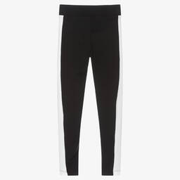 كالفين كلاين Jeans-Girls Black & White Leggings | Childrensalon Outlet