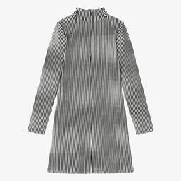 Calvin Klein-Girls Black & White Ribbed Dress | Childrensalon Outlet