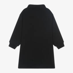 Calvin Klein-Girls Black Zip Neck Sweat Dress | Childrensalon Outlet