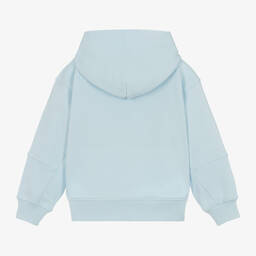 Calvin Klein-Girls Blue Cotton Monogram Hoodie | Childrensalon Outlet