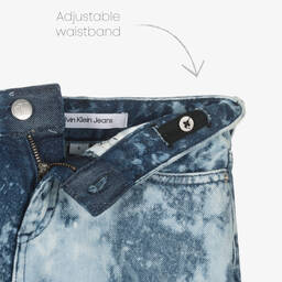 Calvin Klein Jeans-Girls Blue Denim Tie-Dye Skirt | Childrensalon Outlet
