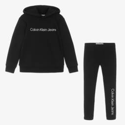 Calvin Klein-Girls Cotton Hoodie and Leggings Set | Childrensalon Outlet
