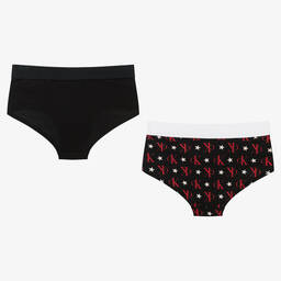Calvin Klein-Girls Cotton Knickers (2 Pack) | Childrensalon Outlet