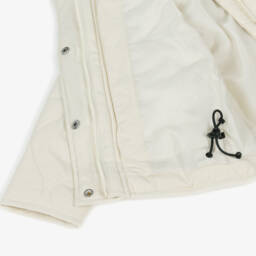 كالفين كلاين-معطف مبطن فاخر للبنات بلون كريمي | Childrensalon Outlet