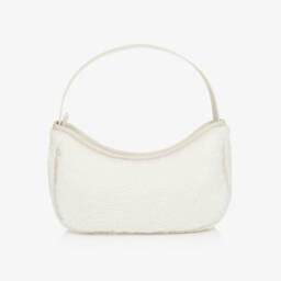 Calvin Klein-Girls Cream Sherpa Fleece Bag | Childrensalon Outlet