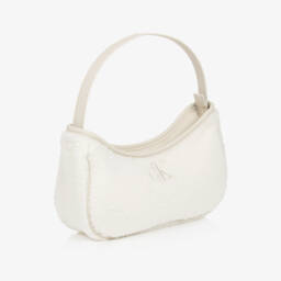 Calvin Klein-Girls Cream Sherpa Fleece Bag | Childrensalon Outlet