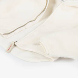 Calvin Klein-Girls Cream Sherpa Zip Jacket | Childrensalon Outlet