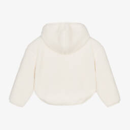 Calvin Klein-Girls Cream Sherpa Zip Jacket | Childrensalon Outlet