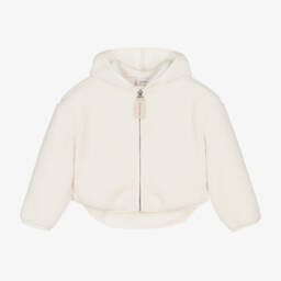 Calvin Klein-Girls Cream Sherpa Zip Jacket | Childrensalon Outlet